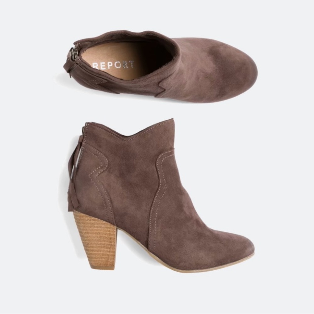 Report Faux Suede Zip Bootie
